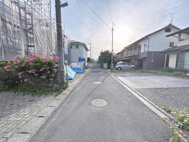 新築戸建・新築建売　郡山市鶴見坦3丁目　薫小・第一中の前面道路含む現地写真|前面道路　北側幅員4ｍ