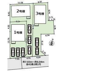 平塚市御殿1丁目16期　新築戸建　全3棟2号棟の区画図