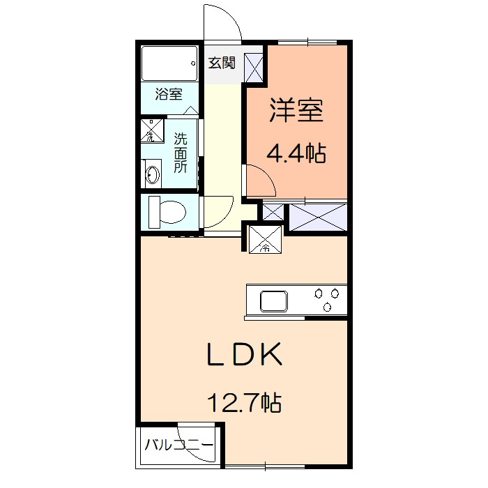 フォンテーヌあずまⅢの間取り