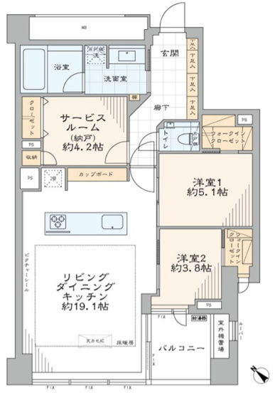 【間取り】 | プレミスト赤坂檜町公園