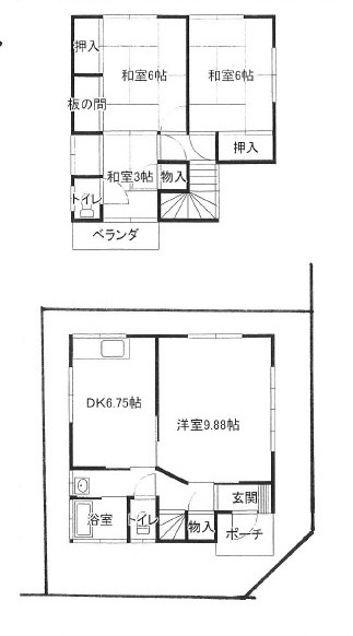 坂戸市関間中古戸建の間取り