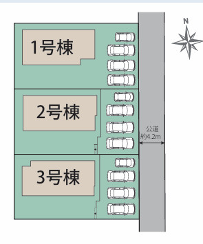 福岡市東区美和台5丁目2期　3号棟の区画図