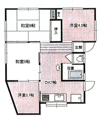 別府市朝見二丁目の間取り