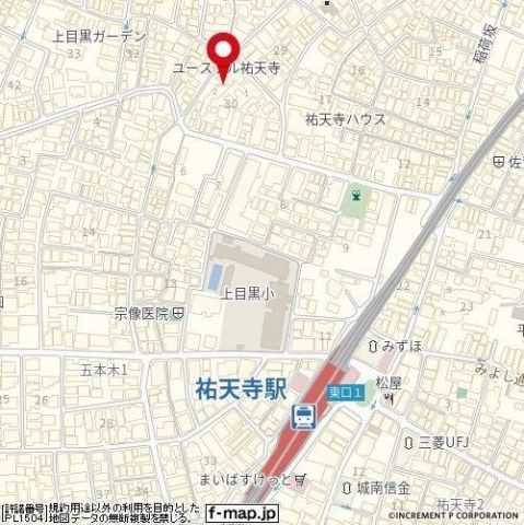 ユースフル祐天寺の地図