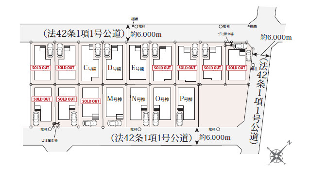 練馬区大泉町1丁目　長期優良住宅　新規分譲全16棟の区画図|穏やかな街並みに誕生♪全16棟の新コミュニティ♪