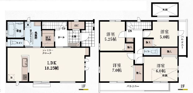【間取り】 | 小金井市緑町5丁目　新築戸建　全2棟
