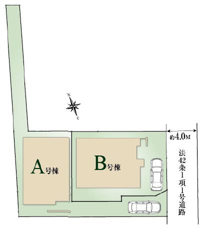 【区画図】 | 小金井市緑町5丁目　新築戸建　全2棟