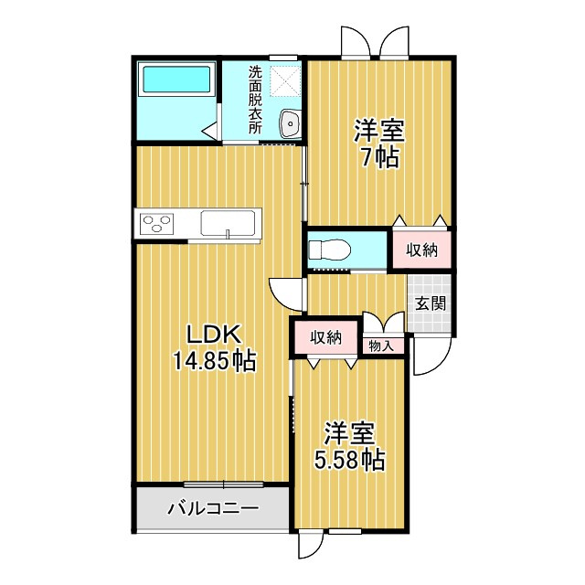 仮称）西4南4新築APの間取り
