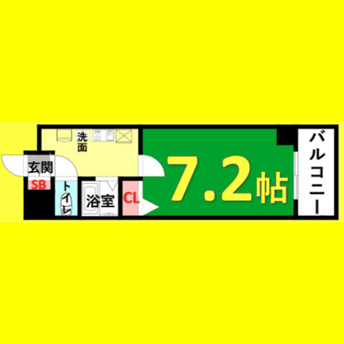 ベレーサ金山　名古屋市賃貸　仲介手数料無料の間取り