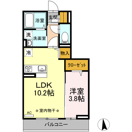 【間取り】 | LupinusA棟(ルピナスエートウ)