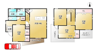 【間取り】 | 高槻市山手町1丁目　中古戸建