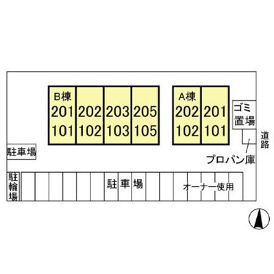 【区画図】 | ロイヤルガーデンＭ　Ａ/Ｂ