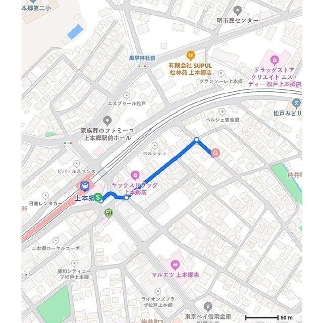エクセラン上本郷Ⅱの地図