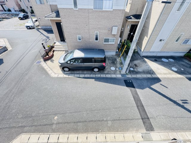 松戸市高塚新田新築戸建（高塚新田６期）の展望|バルコニーより道路側眺望・minamidourode
