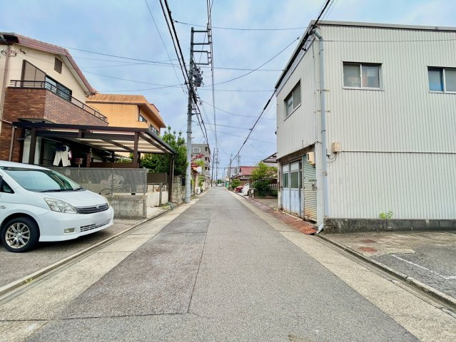 西区江向町　1期の前面道路含む現地写真