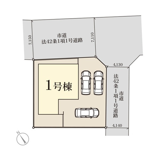 新築　桐生第28相生町　1号棟　Livele Garden.Sの区画図|全1区画の物件です。土地約49坪。