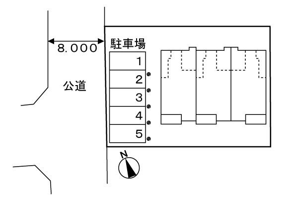 グラースの駐車場