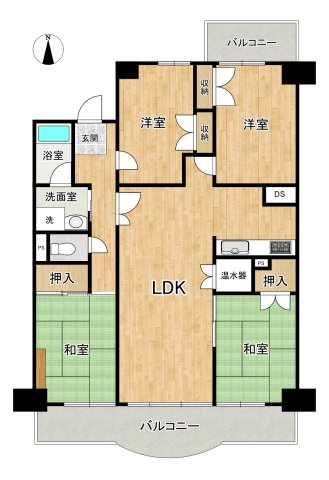 山王住宅　S棟の間取り|間取図　※図面と現況が異なる場合は現況優先といたします。