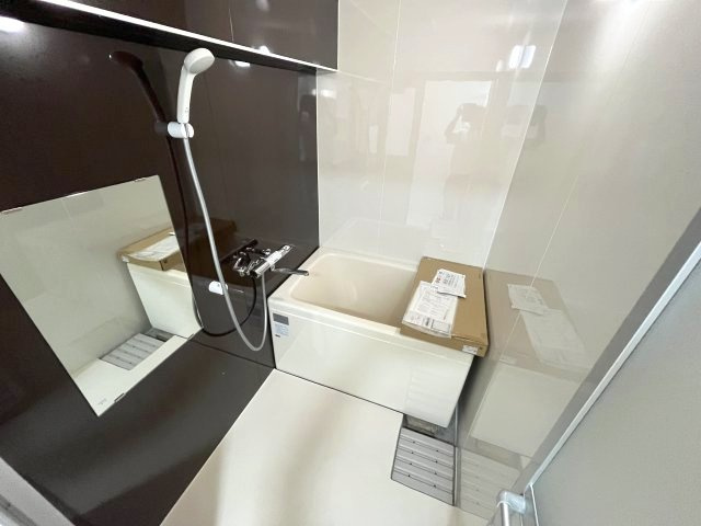 山王住宅　S棟の浴室|清潔感のある新品の浴室で1日の疲れもリフレッシュできます