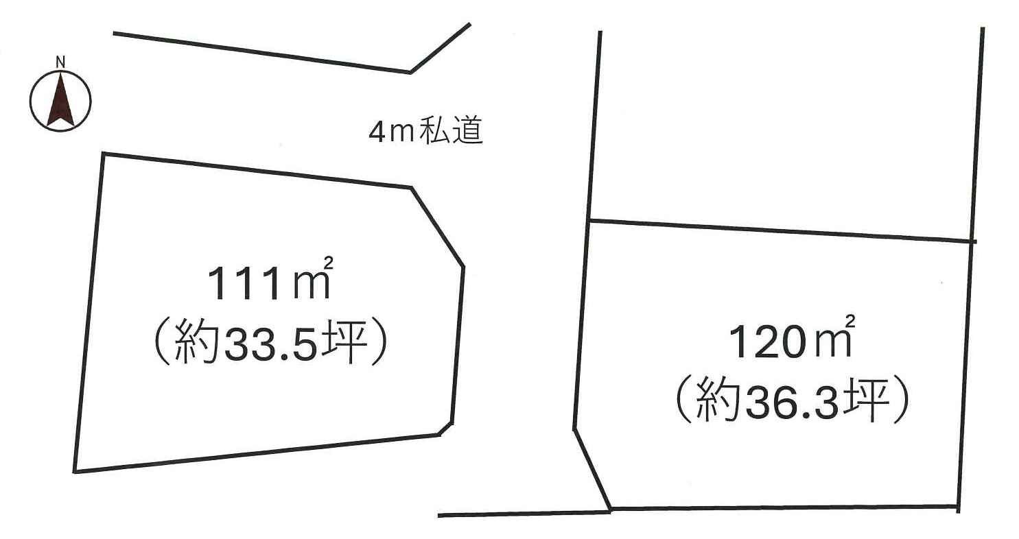 川越市大袋　資材置場用地　関越自動車道『川越IC』車で8分の土地図
