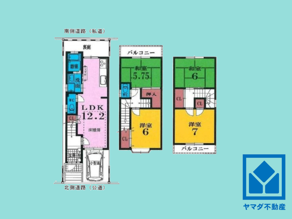 伏見区石田大受町の間取り