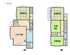 八街市文違　売戸建の間取り