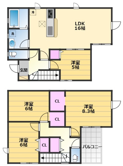 【間取り】 | リナージュ岸和田市額原町