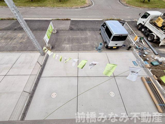 【新築】佐波郡玉村町斎田第２期　５号棟(全８棟)　リナージュ　新築建売分譲の駐車場|カースペースがあります