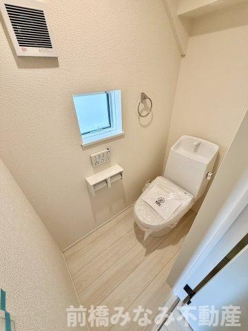【新築】佐波郡玉村町斎田第２期　２号棟(全８棟)　リナージュ　新築建売分譲のトイレ|ゆったりとした空間のトイレです