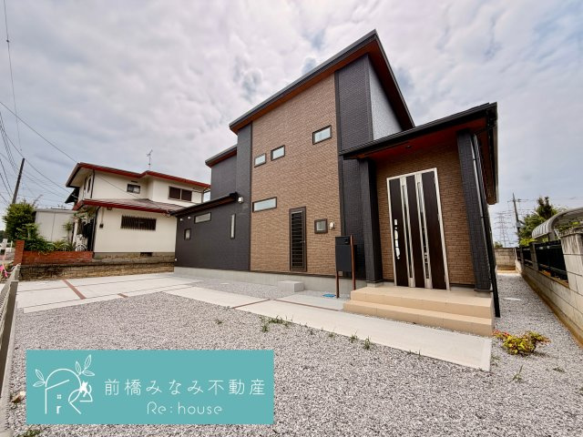 【新築平屋】前橋市高花台2丁目　限定１棟　ブルーミングガーデン　新築建売の外観|きれいな外観です