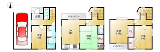【間取り】 | 長岡京市神足2丁目　中古戸建