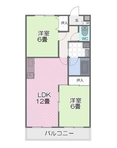 グリーンロード草間の間取り