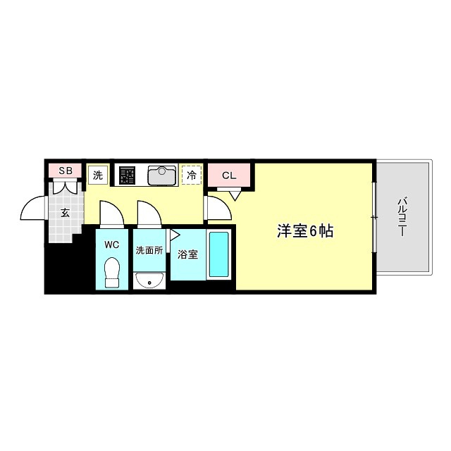 プレリス阿波座Bloomの間取り
