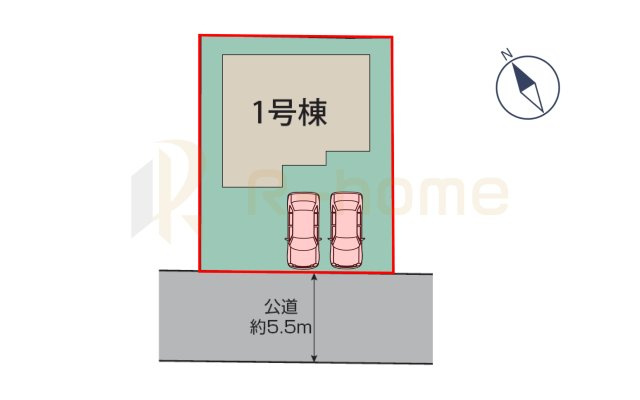 牛久市牛久町3期　新築戸建て　1号棟の区画図|大きなお買い物だからこそ、メリット・デメリットを伝えさせて頂きます。
R-homeにお任せください♪