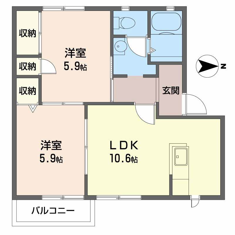 MAIOR YAMATO C棟の間取り