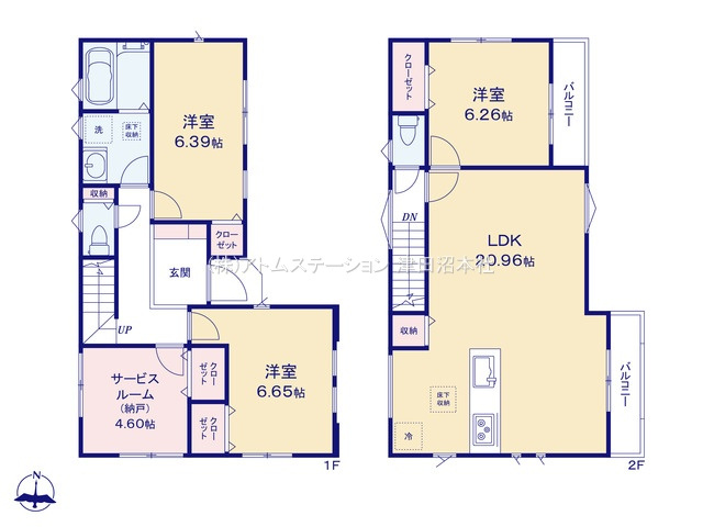 【間取り】 | アトムセレクト船橋市山手211　1棟1号棟