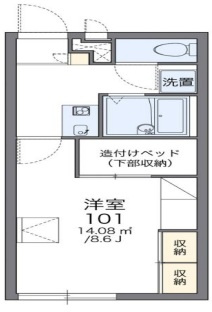 【間取り】 | レオパレスわたらせ０２