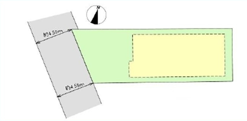 東村山市美住町1丁目・全1棟　新築一戸建の区画図|南西道路に面し日当たり良好です。