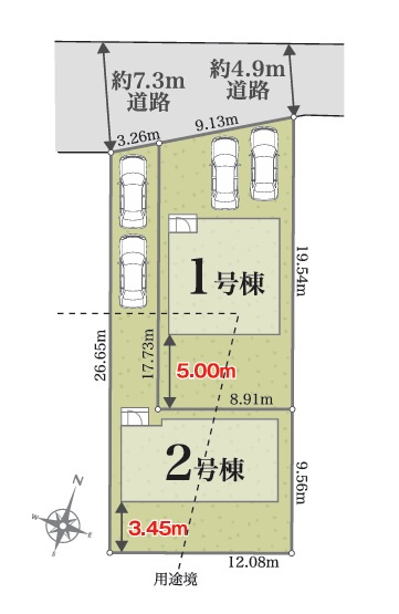 【区画図】 | 伊豆の国市四日町　新築一戸建て　2号棟