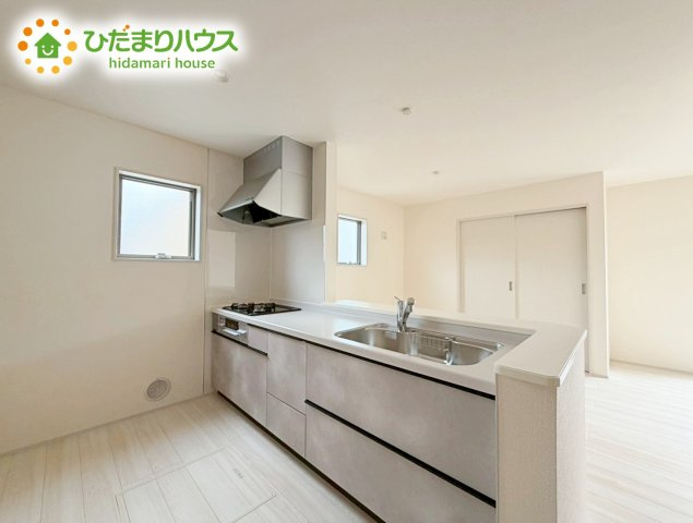 いわき市平赤井2期　新築戸建のキッチン|ご家族と会話しながら、お料理だって出来ちゃいます☆彡