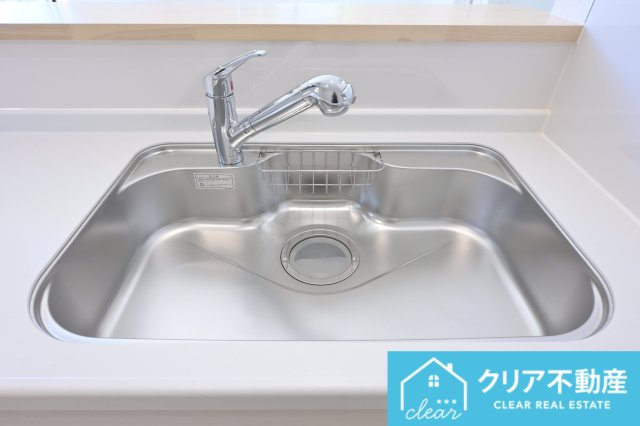 【キッチン】 | 桐生市広沢町第19　クレイドルガーデン　新築平屋 | ステンレスシンクは丈夫でお手入れ楽チン♪