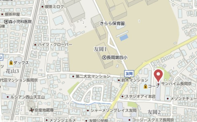 サンハイム長岡京　3階の地図
