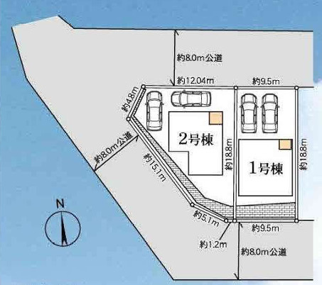 どこから見てもウットリ...片瀬山という地域にふさわしい佇まい。もちろん中身もハイスペック。な『藤沢市片瀬山１丁目』新築戸建の区画図