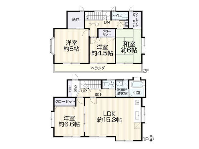 【間取り】 | 西東京市泉町4丁目　中古一戸建住宅　(保谷店) | 全居室南向きの為、陽当たり良好！WICやロフトなど収納豊富な間取りです。※図面を基に作成しています。現況と異なる場合は現況を優先いたします。
