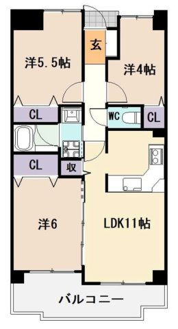 ヴェルドール芦屋の間取り
