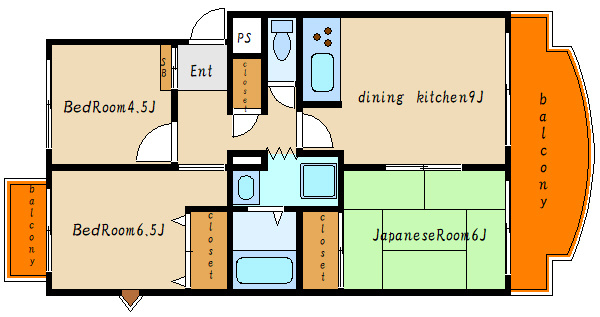 シャトラン高月の間取り