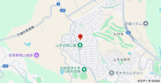 山手台６丁目一戸建ての地図