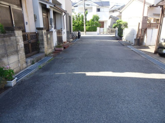 【前面道路含む現地写真】 | 川西市加茂4丁目4の15　建築条件無土地