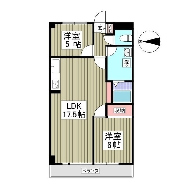 リブレス坂戸関間の間取り