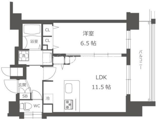 プレサンス難波セレクトの間取り